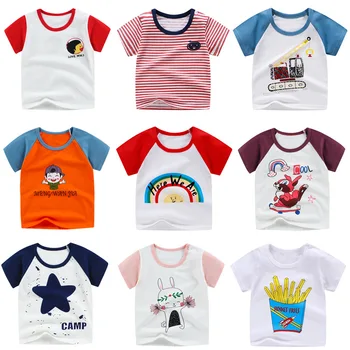 Vasaras Bērnu Apģērbu Zēniem, T Kreklu, Kokvilnas Dinozauru Īsām Piedurknēm T-krekls Mazulis, Zēns Cute Gadījuma T-krekls 3M-3Y Krekls