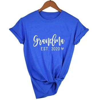 Vecmāmiņa EST 2020. gadam Gadījuma T-krekli Estētisko Harajuku Sieviešu Topi Vasarai ar Īsām Piedurknēm Camisetas Mujer Sieviešu Tumblr Apģērbu Tees