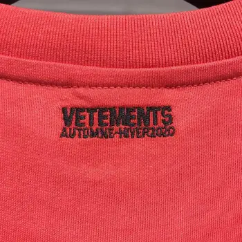 Vetements Sarkans Melns T-krekls 2020 Vīrieši Sievietes Anarhiju izšūšana Logotipu Vetements T-krekli Raibs Augstas Kvalitātes VTM Topi VTM Tee