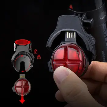 Viedo Sensoru Bremžu Gaismas, Aizmugures USB Bezvadu Uzlādējamais Velosipēdu LED Flash Taill