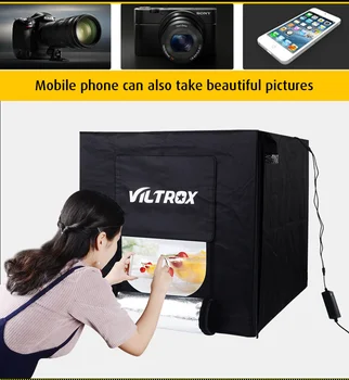 Viltrox 60cm/40cm Locīšanas Fotogrāfija Studija Softbox LED Light Soft Box Telts gaismas kārbas Fona DSLR Kameras Tālrunis Foto