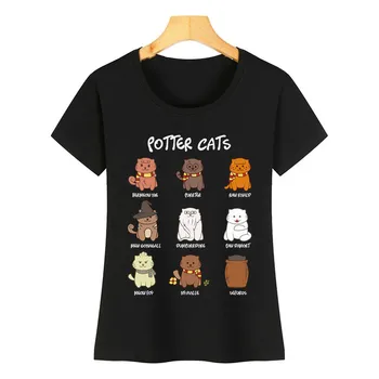 VIP HJN Topi, T Krekls Sievietēm Poters Kaķiem, Kaķu Mīļākais Komiksu Uzraksti Pielāgots Sieviešu Tshirt
