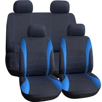 VODOOL 9Pcs/Komplekts Universal Car Seat Atbalsta Spilvens Segums Poliestera Auto Sēdeklīti Priekšējā Atpakaļ Attiecas Aizsargs Automašīnas salona Piederumi