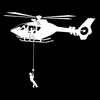 Volkrays Karikatūra Auto Uzlīme Gaisa Spēku Helikoptera Modelis Piederumi Atstarojošs Ūdensizturīgs Sauļošanās Vinila Decal,14cm*17cm