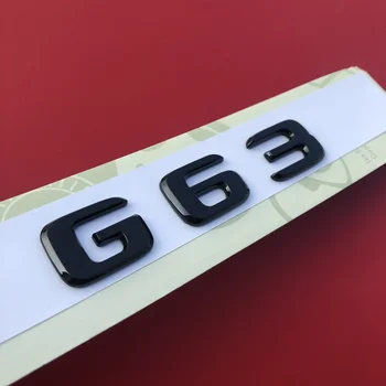 Vēstules Emblēmu Žetons par Mercedes Benz G63 AMG G65 G500 V8 V12 BITURBO Auto Stils Bagāžnieka Fender Konsole, Uzlīmes, Glancēts Melns