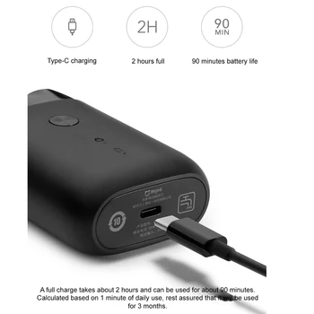 Vīriešu Skuveklis Xiaomi Mijia Elektrisko Skuvekli 2 Peldošas Galvas Mi Portatīvo Ūdensizturīgs Skuvekli USB Uzlādējams Elektriskais Skuveklis Vīriešiem