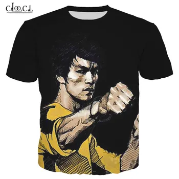 Vīriešu T Krekls, Bruce Lee ir Kung Fu 3D Drukātā veidā Vīriešu Apģērbu T Krekls Bruce Lee Vīrieši Sievietes Ikdienas Harajuku Plus Lieluma Galotnēm S-5XL