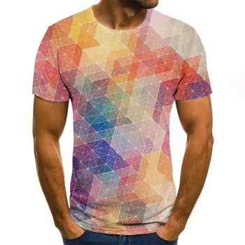 Vīriešu T-krekls vasarā 2020. gadam 3D, saspringts piedurknēm ar īsām piedurknēm gadījuma īsām piedurknēm T-krekls, interesanti T-krekls, kas piemērots lielu