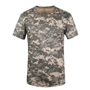 Vīriešu Vasaras Taktiskās T-Krekls Peintbola Īsām Piedurknēm Ātri Sausas T Krekls Militārās Armijas Kamuflāža Krekli Medību Šaušanas Sporta T-Veida