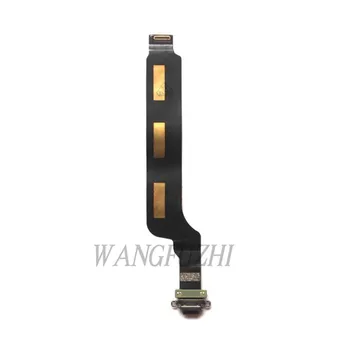 WANGFUZHI Oriģinālu par OnePlus 6 6T USB Ports Uzlādes Doks Ostā Flex Cable Rezerves Daļa Vienam Plus 6 6T