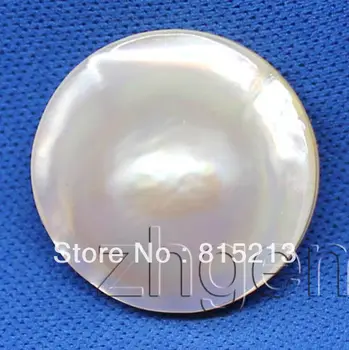 Wb 0022 AAA īstu balto dienvidu jūras mabe pērle 19-20mm, lai gredzens