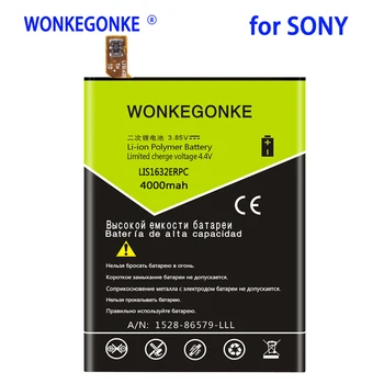 WONKEGONKE 4000mah LIS1632ERPC Akumulators Sony Xperia XZ Dual Sim F8332 XZs F8331 Mobilo Telefonu Baterijas Bateria