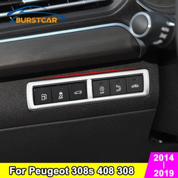Xburstcar par Peugeot 308s 408 308 - 2019 ABS Chrome Tvertnes Rokturi Vāka Bagāžnieka Slēdža Pogu, Riņķa Vāka Apdare Piederumi