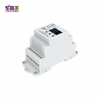 XC-D 85-265VAC Din Sliedes RF DMX512 Master Kontrolieris 1/4/8 zonā divu krāsu temperatūra/ reostats/RGB/RGB+W/RGB+PKT DMX master