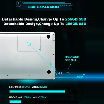 YEPO Klēpjdatoru 15.6 collu 6GB RAM atmiņa, 64GB eMMC, 1 TB HDD, 256 GB SSD Četrkodolu Ultra-plānas Piezīmju Datoru Ar LED FHD Displejs Ultrabook