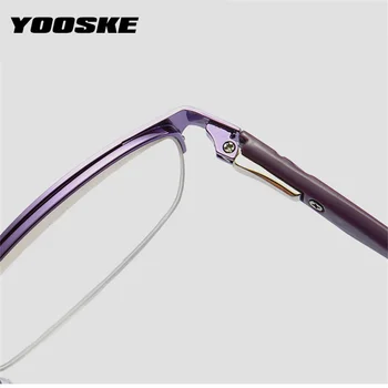 YOOSKE Lasīšanas Brilles Vīrieši Sievietes Pusi kadra Hyperopia Brilles Vīriešu Presbyopic Brilles Dioptriju Brillēm +1.0 1.5 2.0 2.5 3.0