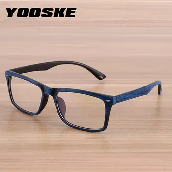 YOOSKE Vīriešiem Retro Koka Modelis Brilles Rāmis Sieviešu Klasisko Optisko Briļļu Brilles Modes Stila Bambusa Koka Brilles