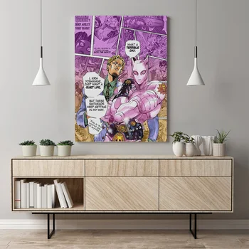 Yoshikage Kira Killer Queen kolāžas, Gleznas plakāts, Krāsošana sienas, Mākslas dekors Dzīvojamā istaba Guļamistaba Studiju Sākuma Apdare Izdruku