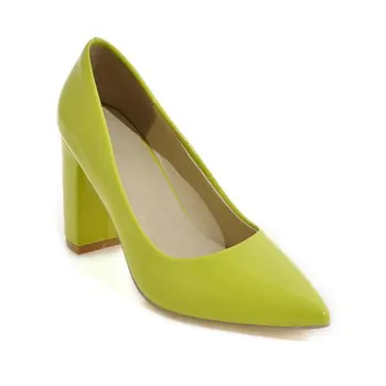 ZawsThia 2020. gadam pavasara vasaras zaļgani dzeltena bloks augstiem papēžiem kurpes balto sieviešu sūkņi kleita puse kurpes augstpapēžu kurpes plus lieluma 42 43
