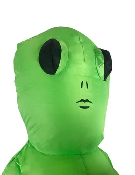 Zaļo svešzemju piepūšamās cosplay kostīms bērniem pieaugušo smieklīgi eksplodēt uzvalks choth puses masku halloween kostīms sievietēm