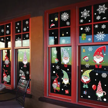 Ziemassvētku Uzlīmes Santa Elektrostatisko uzlīmes Dekoratīvi Ziemassvētku Kuloni, Priecīgus, Ziemassvētku Dekori Mājas 