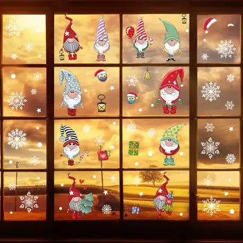 Ziemassvētku Uzlīmes Santa Elektrostatisko uzlīmes Dekoratīvi Ziemassvētku Kuloni, Priecīgus, Ziemassvētku Dekori Mājas 