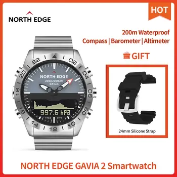 Ziemeļu Malu GAVIA 2 Biznesa Smart Skatīties Luksusa Pilnā Tērauda Altimetrs, Kompass, Sporta Ciparu pulkstenis Ūdensizturīgs smartwatch Apache