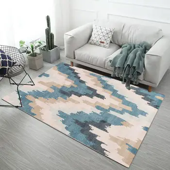 Ziemeļvalstu minimālisma stilā paklāju viesistabā mūsdienu ģeometriskā dīvāns kafijas galda spilvenu guļamistabas gultas sadzīves paklāju paklāju