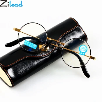 Zilead Retro Anti Blue-ray Kārta Lasīšanas Brilles Sievietēm un Vīriešiem Zelta Krāsu, Sveķu vecuma tālredzība Brilles Brilles Unisex Elders