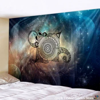 Zvaigžņota Nakts Galaxy Dekoru Psychedelic Gobelēns Sienas Karājas Indijas Mandala Gobelēns Hipiju Čakra Gobelēni Boho Sienas Audums