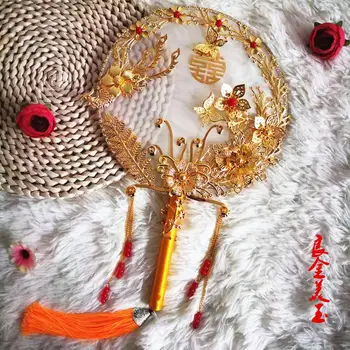 Ķīniešu līgava saimniecības ziedi apaļā ventilators no klasiskās fanu puses