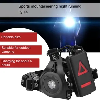 Ūdensizturīgs Āra Sporta Gaitas Lukturi LED Nakts Darbojas Lukturīti Brīdinājuma Gaismas USB Maksas Krūtīm Lampas Pastaigas, Nakts Skriešanas